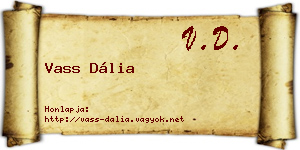 Vass Dália névjegykártya